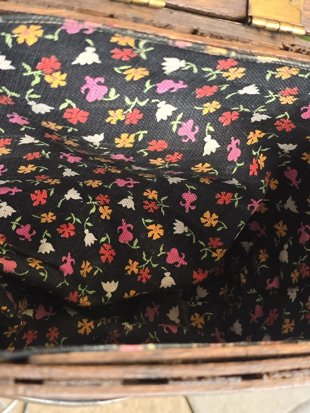 60's Vintage - Woven Picnic Basket Purse - Fun!
